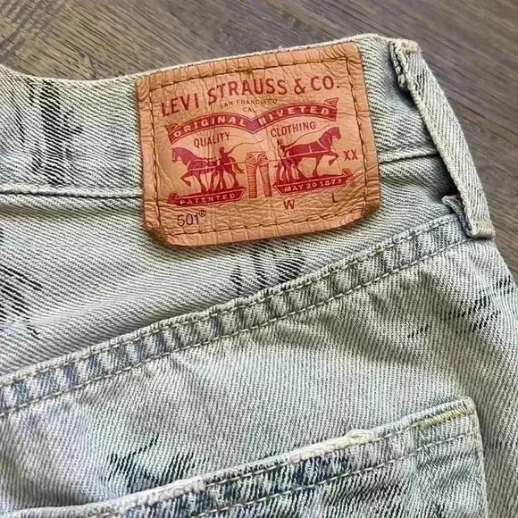 🔥Levi’s🔥 | Vintage jeans shorts with surfers and palm tree designs - Picture 15 of 16
